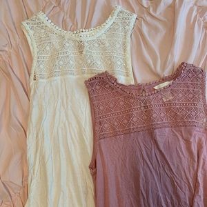2 lacy tanks 🌷